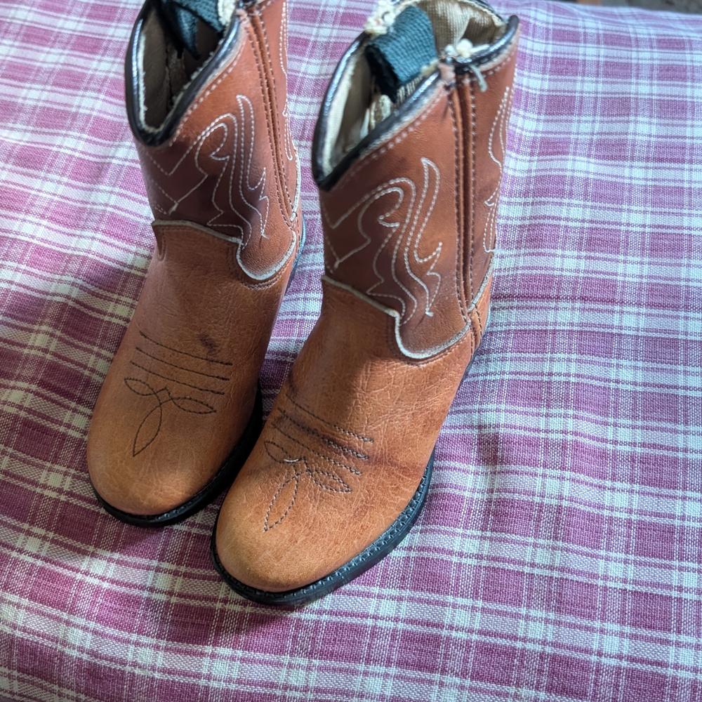 Kids Brown Cowboy Boots